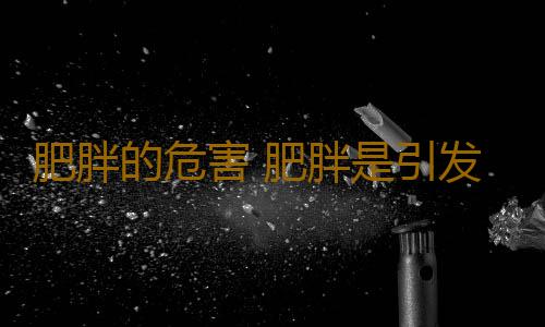 肥胖的危害 肥胖是引发多种疾病的幕后黑手